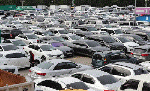 서울 동대문구 한 중고차 시장. 연합뉴스